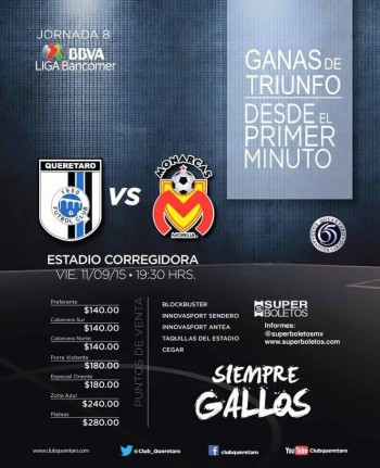 Monarcas Morelia vs Querétaro