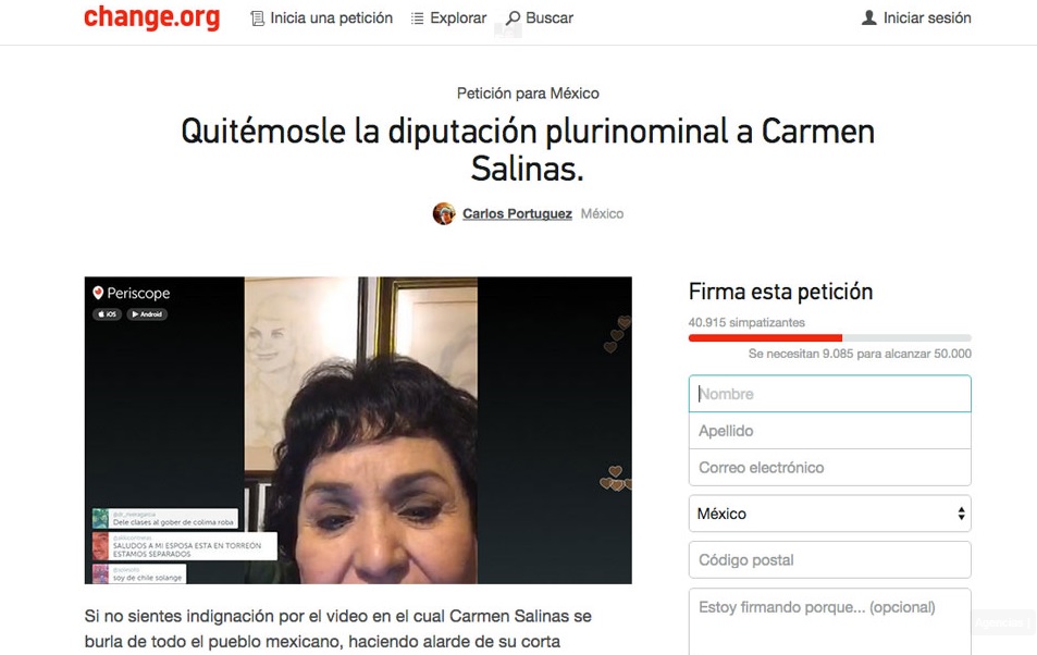 carmen salinas firmas diputada