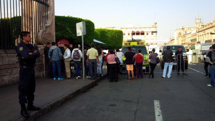 cierran centro para grabar hoy