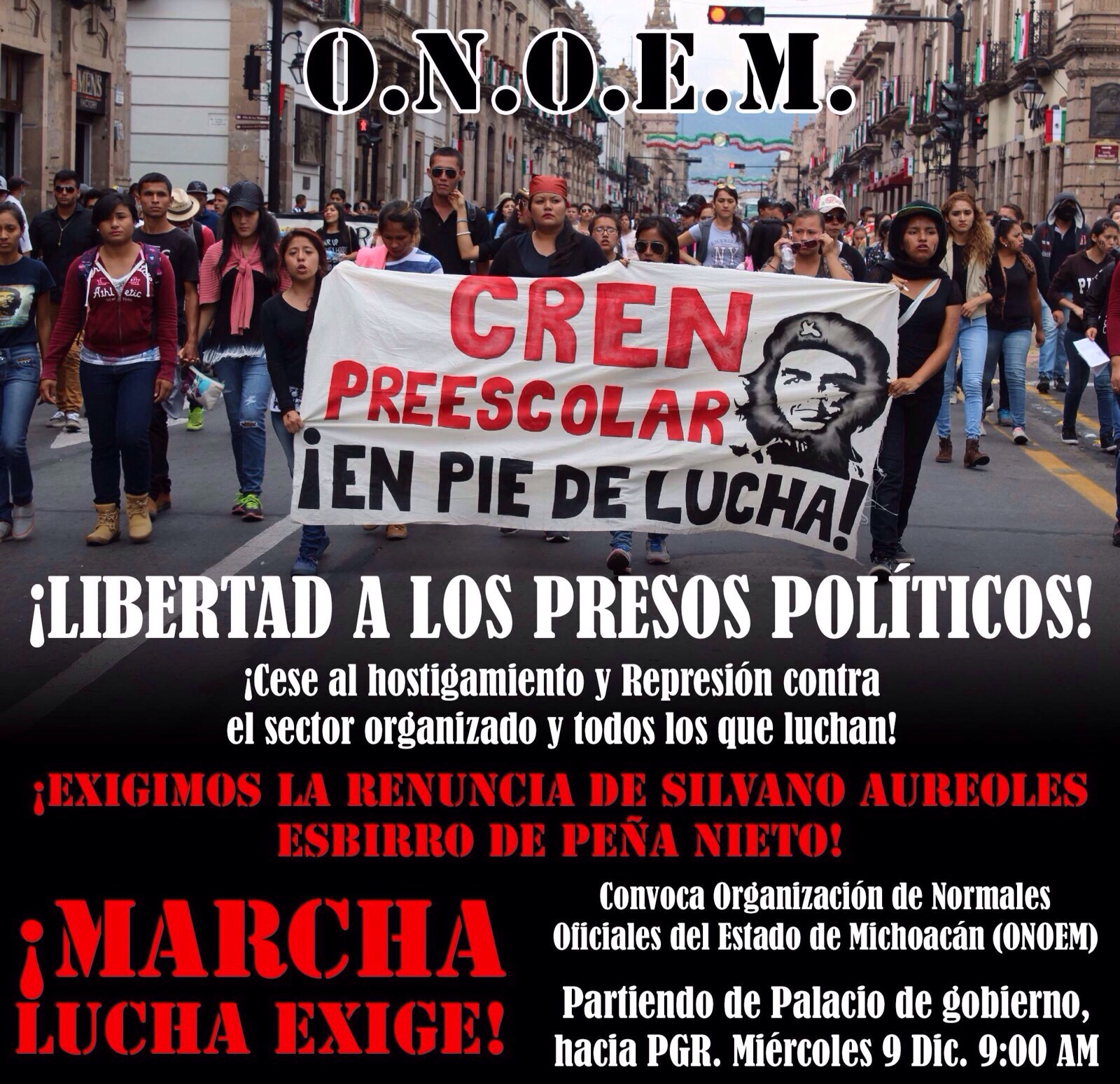 normalistas marcha detencion diciembre 2015