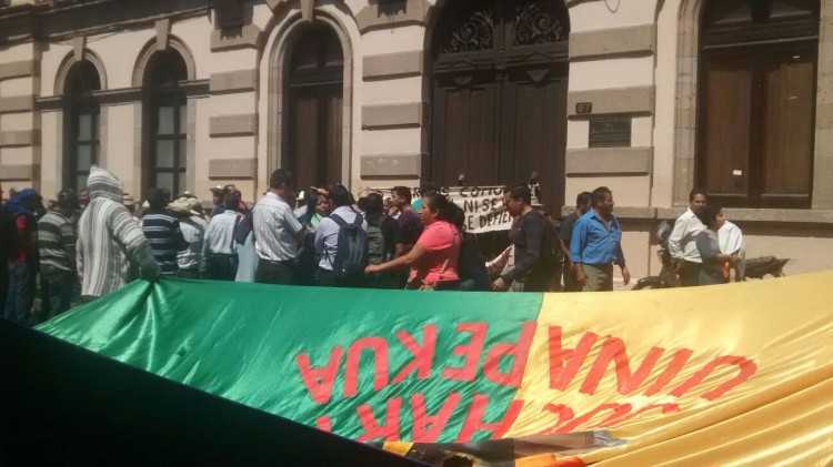 marcha indigenas morelia congreso del estado