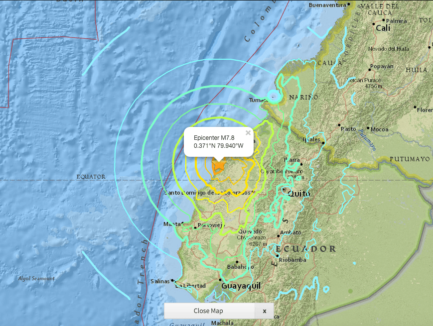 ecuador temblor nueva 16 abril