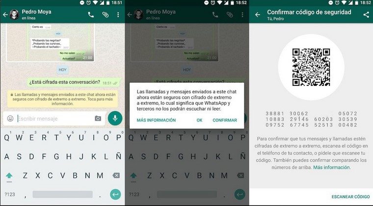 whatsapp mensajes cifrados