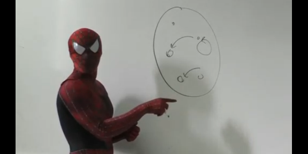 Spiderman da clases en la unam