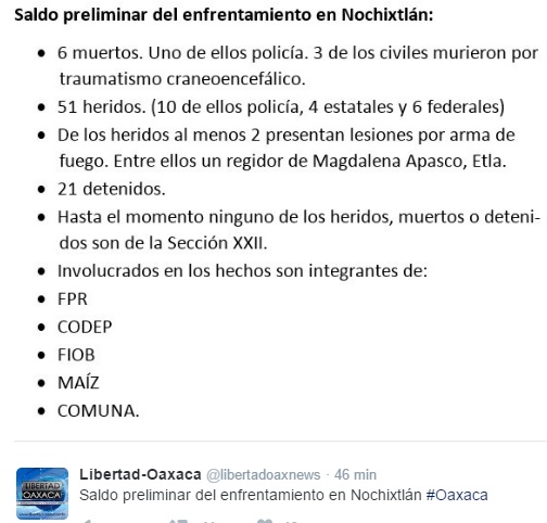 nochixtlan saldo lista 6 muertos