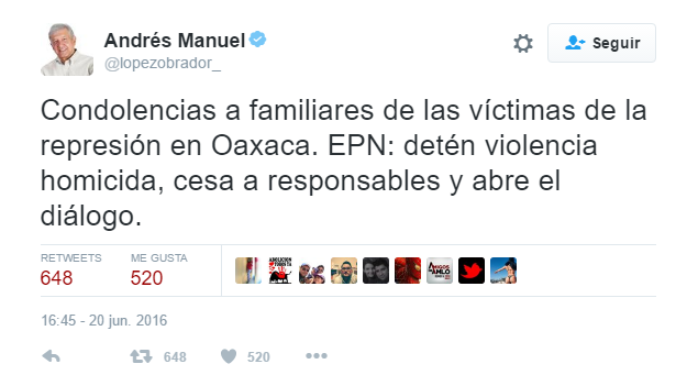 tuit lopez obrador oaxaca