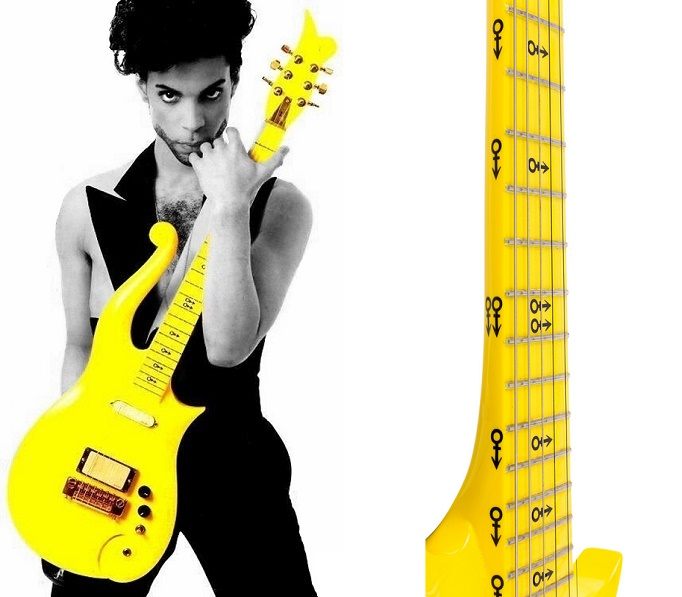 Prince yellow guitar