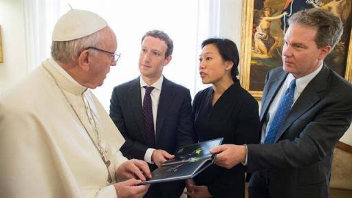 Mark Zuckerberg y Papa Francisco 1