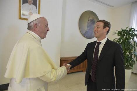 Mark Zuckerberg y Papa Francisco 2