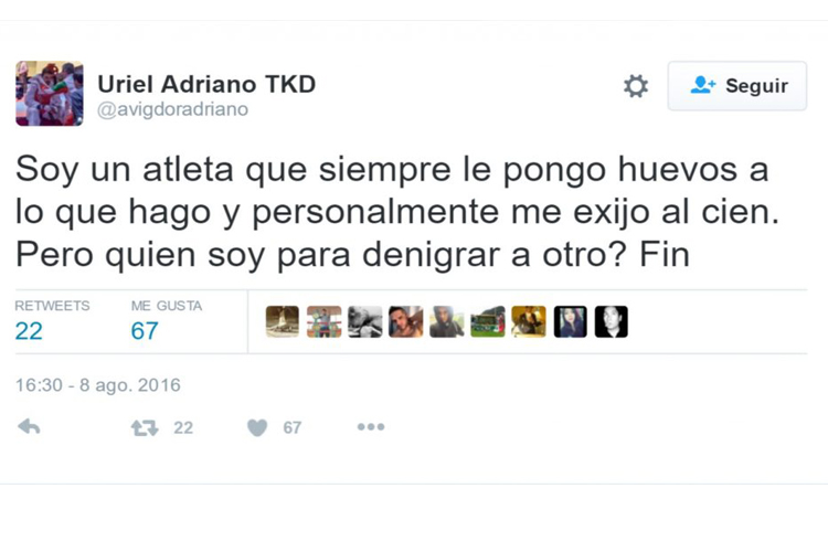 atleta pide nomamar