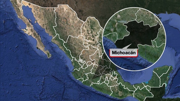 michoacan en el mapa de mexico