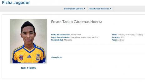 Edson Tadeo Cárdenas Huerta Tigres de la UANL