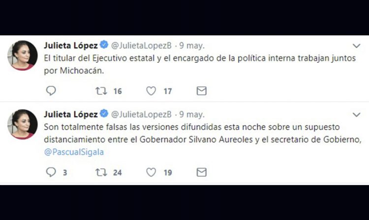 Julieta López Silvano Aureoles Pascual Sígala