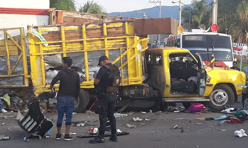 camión basura accidente Morelia