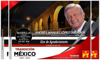 AMLO visita Morelia Silvano Aureoles