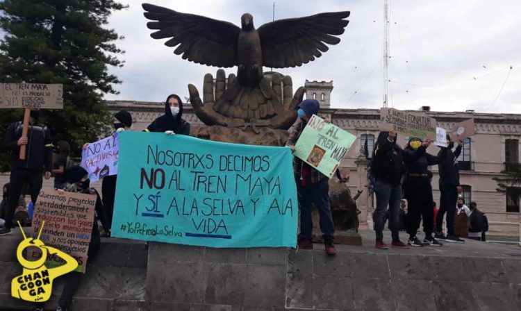 ¡No Al Tren Maya, Sí A La Selva! Ahora Ecologista Protestan En Visita De AMLO