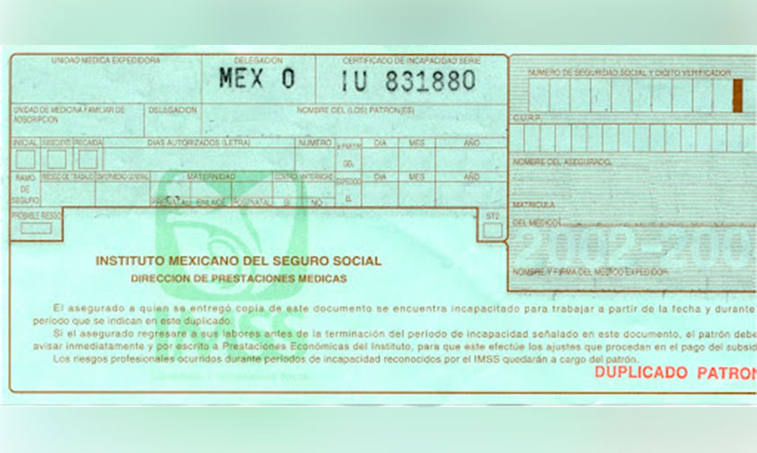 Talon De Cheque Imss