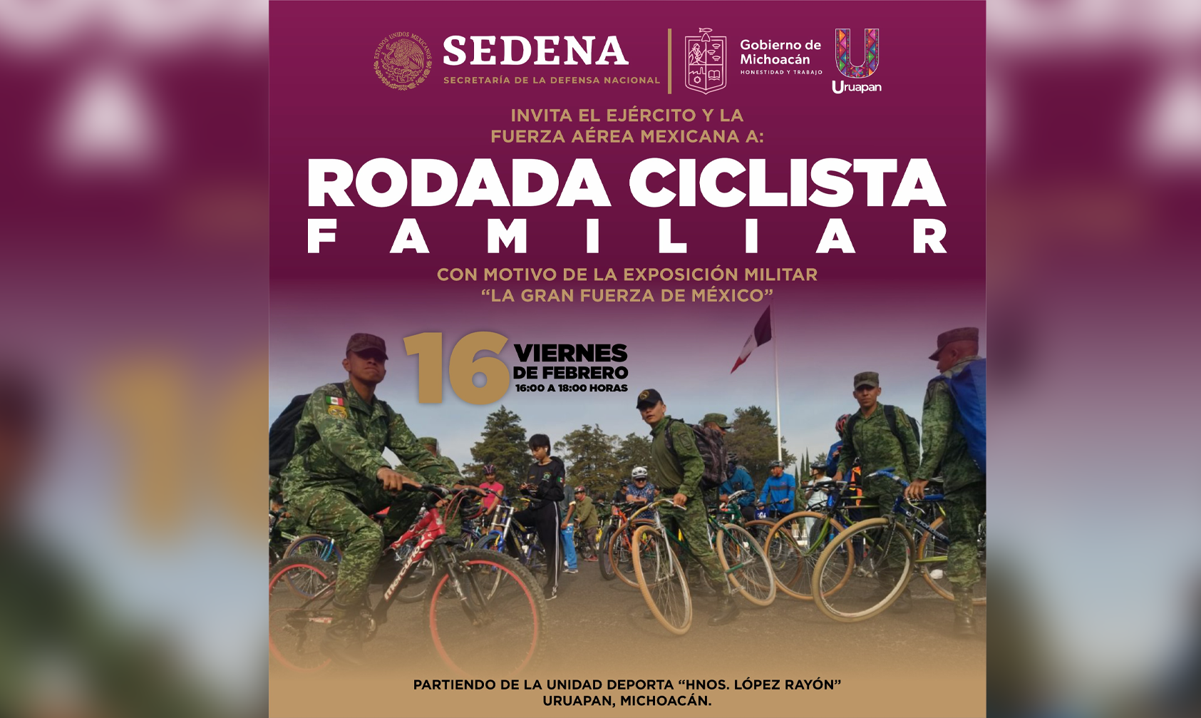 Invitan A Uruapenses A Participar En La Rodada Ciclista Familiar