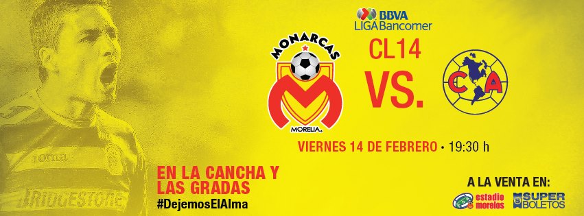 Monarcas Morelia vs América boletos