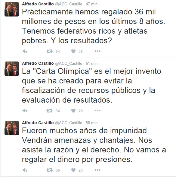 alfredo castillo vs juegos olimpicos