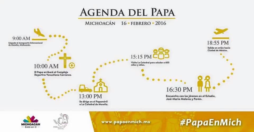 papa en morelia agenda