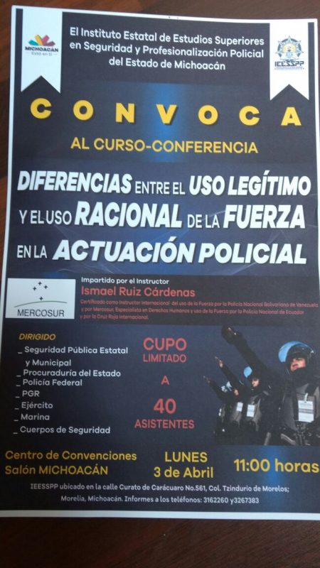 curso conferencia fuerza racional de la policia