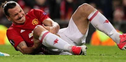 Zlatan Ibrahimovic lesion Manchester United