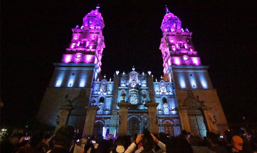 Catedral iluminación Morelia