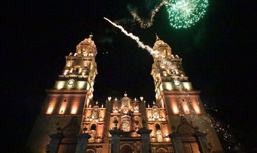 Catedral iluminación Morelia