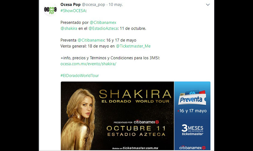Shakira México concierto