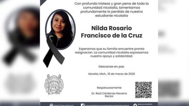 UMSNH Da condolencias a familiares de Nilda