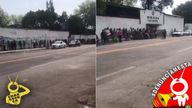 #Denúnciamesta Filas sin Sana Distancia en secundaria de Morelia por cobro de fichas