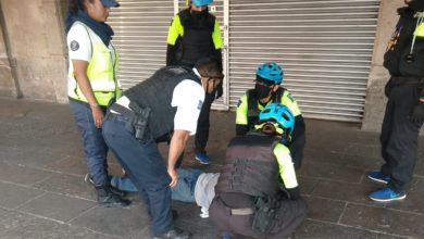 Policía Morelia Atiende A Hombre Con Posible Convulsión En El Centro