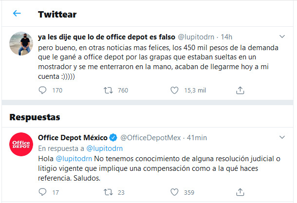 Vato Presume Ganarle Demanda A Office Depot Y Le Contestan Que Ni Lo  Conocen –  – Noticias de última hora, con un toque acidito