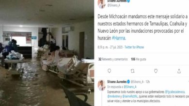 "Michoacán Está Con Ustedes", Silvano Refrenda Apoyo A Estados Afectados Por Hanna