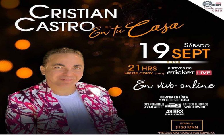 Cristian Castro Ofrecerá Concierto Virtual Y Te Tenemos Cortesías