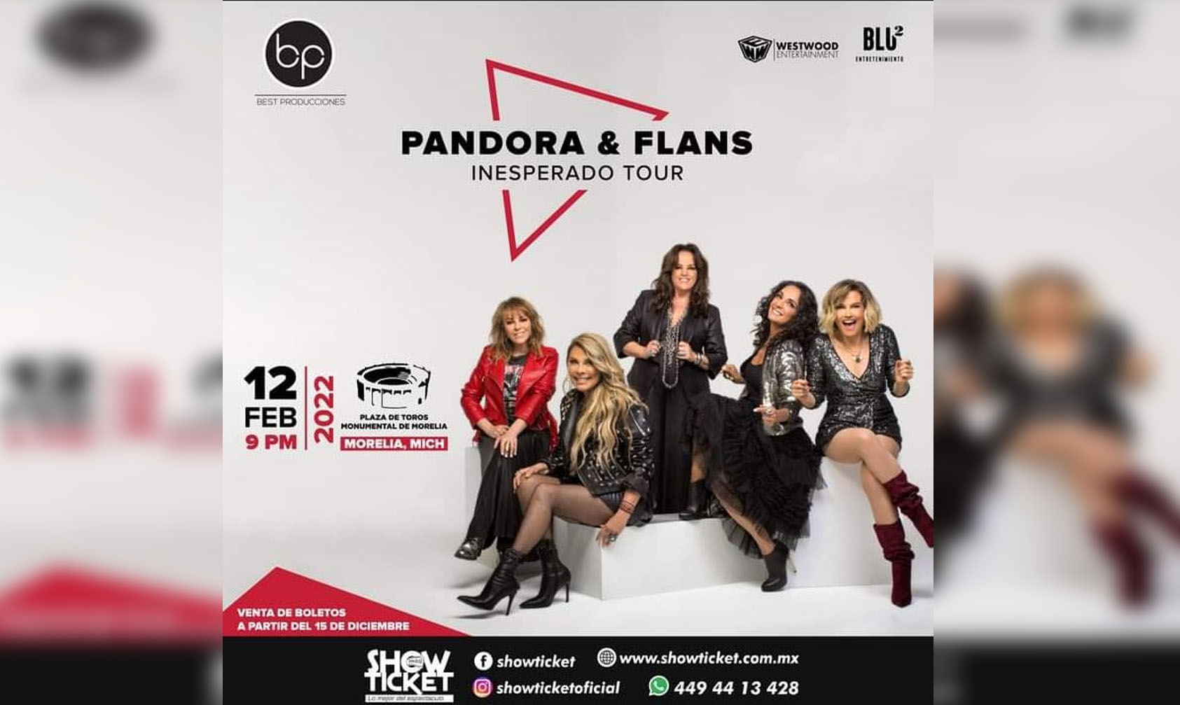 Flans Y Pandora Llegarán A Morelia Con Su «Inesperado Tour» En Febrero